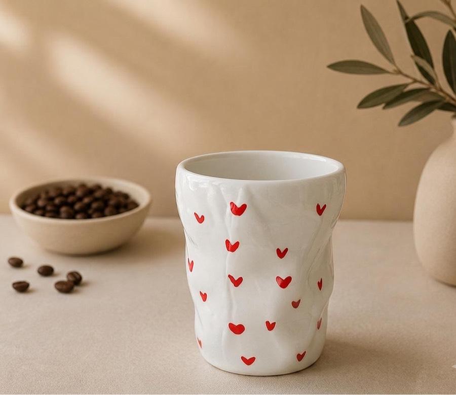 Kalpli buruşuk espresso fincan